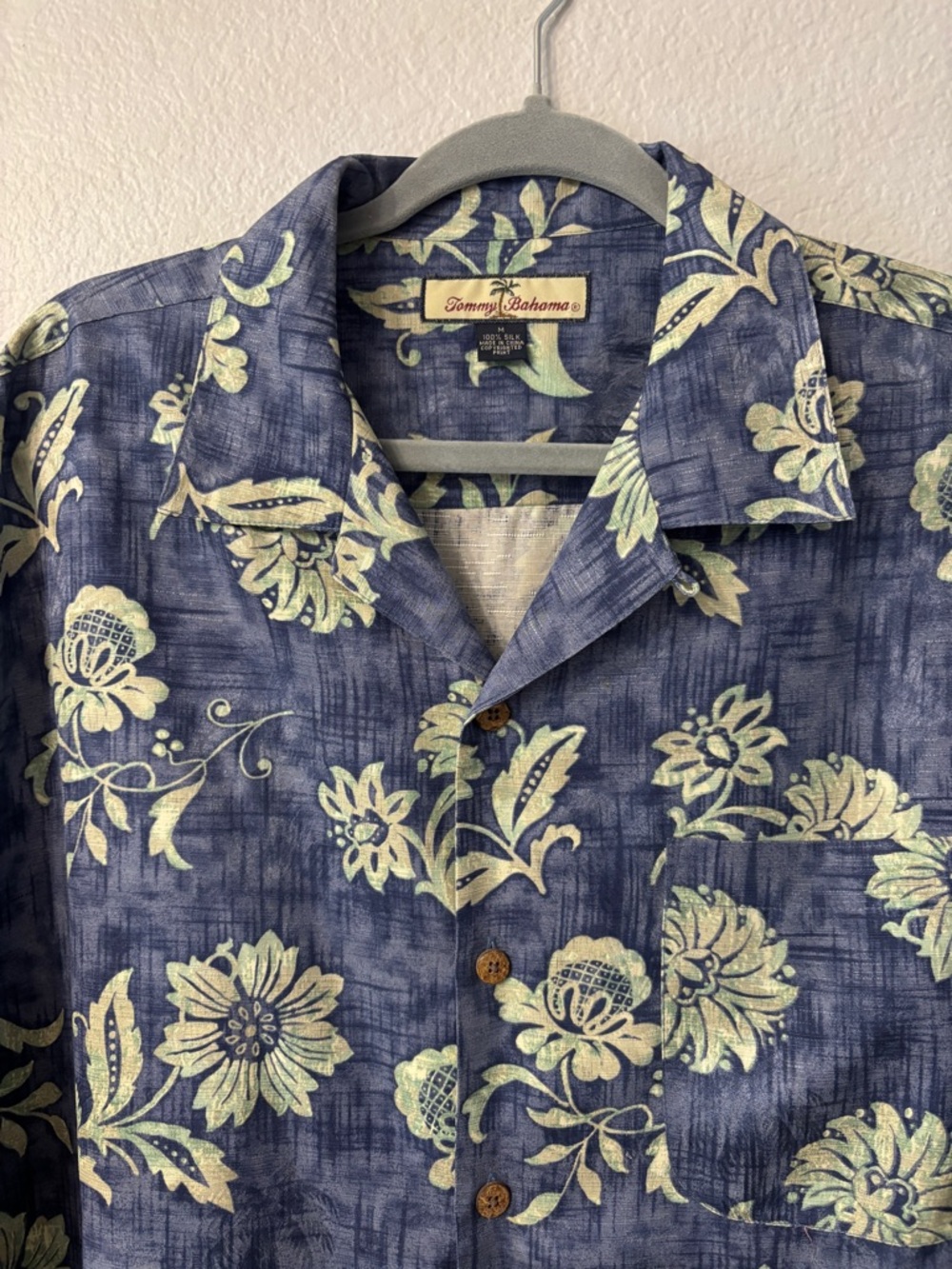 Tommy Bahama Silk Blue Floral Short-Sleeve Camp Shirt
